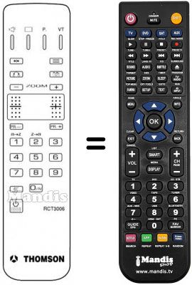 Replacement remote control Pathé Marconi 81 DXC 89 DY