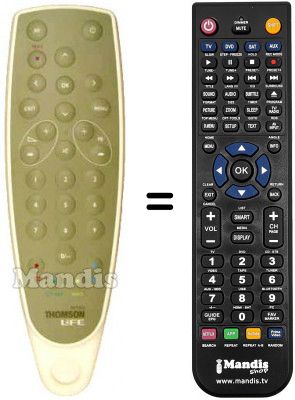 Replacement remote control Pathé Marconi XINOX TV