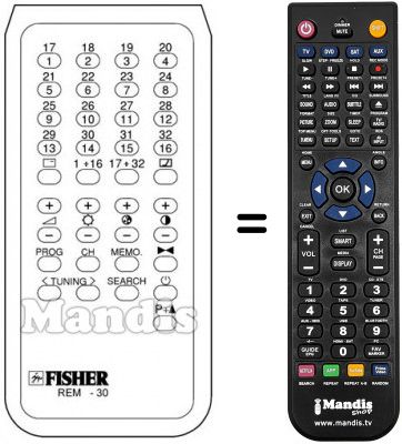 Replacement remote control REM-30