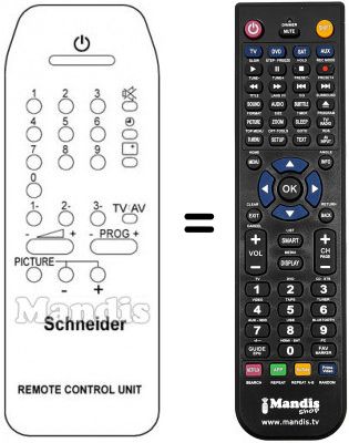 Replacement remote control REM.CONTR.UNIT 39 PROGR