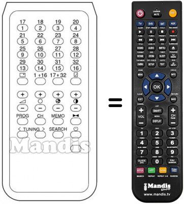 Replacement remote control REM 30