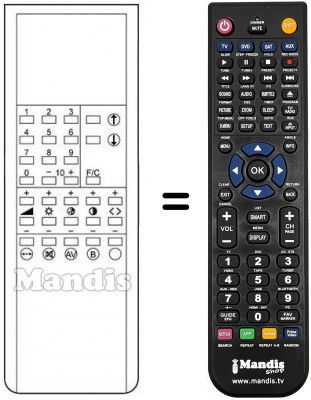Replacement remote control 39 CANAUX