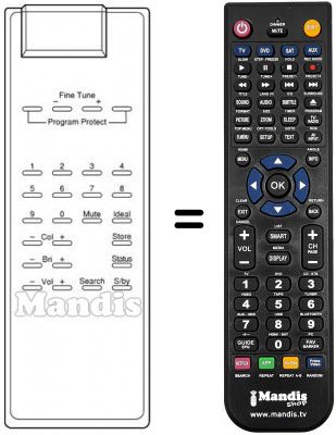 Replacement remote control RG 100