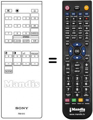 Replacement remote control RM-610