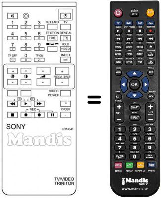 Replacement remote control RM-641