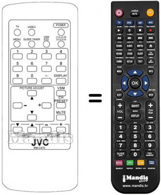 Replacement remote control JVC C 21Z