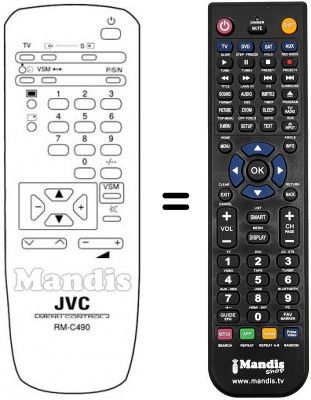 Replacement remote control RM-C490
