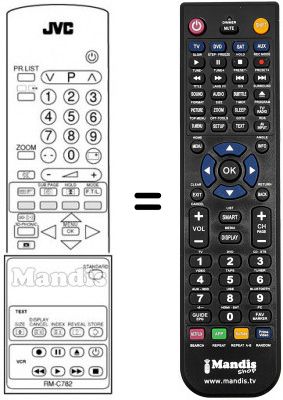 Replacement remote control RM-C782