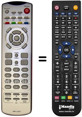 Replacement remote control DECCA V 32 ECCB