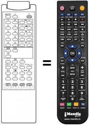 Replacement remote control RM 104 / 45