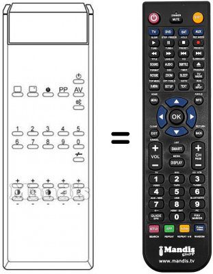 Replacement remote control ELCIT RM 215 Replacement remote control ELCIT RM 215