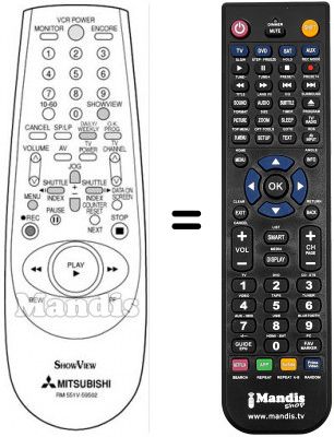 Replacement remote control RM 551V-59502 Replacement remote control RM 551V-59502