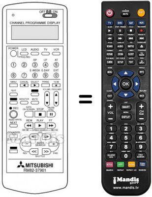 Replacement remote control RM 82-37901 Replacement remote control RM 82-37901