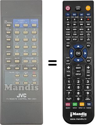 Replacement remote control JVC CS 2180