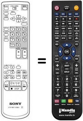 Replacement remote control RMT-V166 H