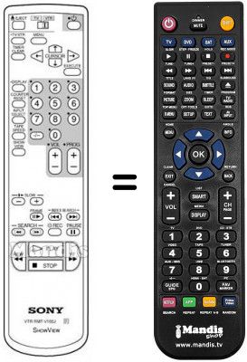 Replacement remote control RMT-V166 J
