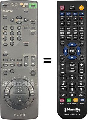 Replacement remote control Sony SLV-E 300