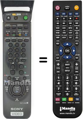 Replacement remote control Sony SLV-SF 90