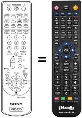 Replacement remote control Sony SLV-SX 80 VC