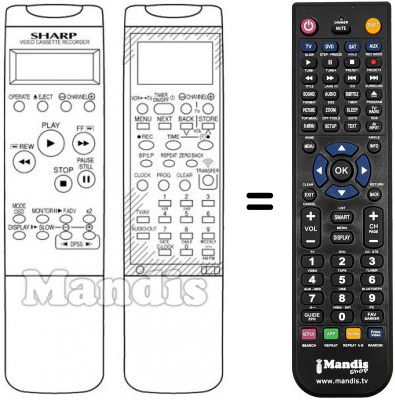 Replacement remote control RRMCG 0907 GE