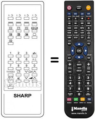 Replacement remote control RRMCG 1014 BMSA
