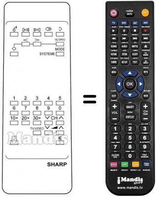 Replacement remote control RRMCG 1019
