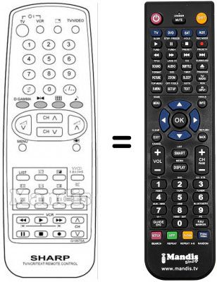 Replacement remote control Sharp 81 FF 57E