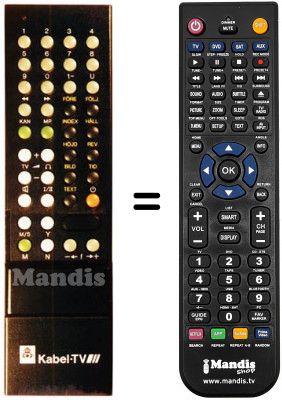 Replacement remote control Arthur Martin NEW TYPE (CABLE TV)