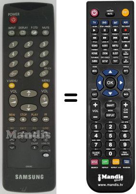 Replacement remote control 00006 C