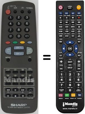 Replacement remote control Sharp 70 DS 18S