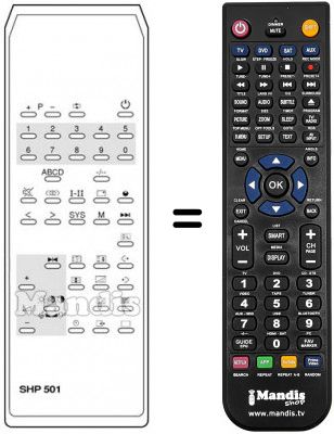 Replacement remote control SHP 501