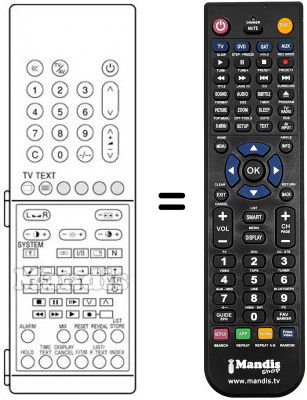 Replacement remote control SR 210509