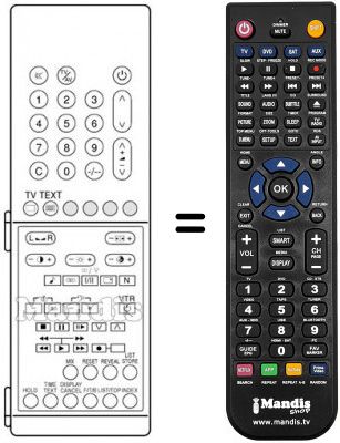 Replacement remote control TNQ 8E 0437