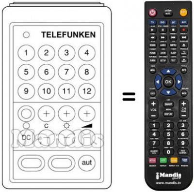 Replacement remote control SUPERSONIC 3001