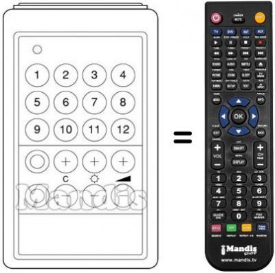 Replacement remote control UNIVERSUM 9253840