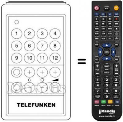 Replacement remote control SUPERSONIC 303