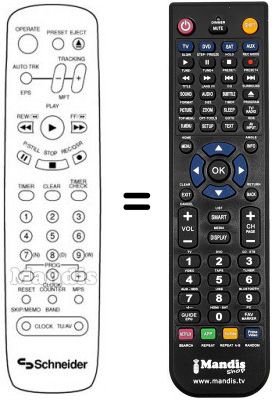 Replacement remote control SCHNEIDER SVC 206
