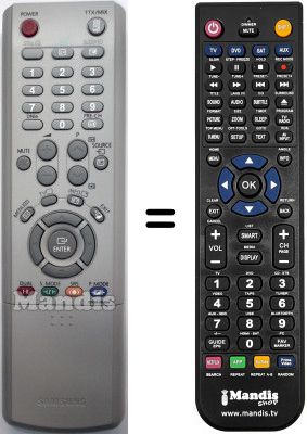 Replacement remote control Samsung LE 46M5