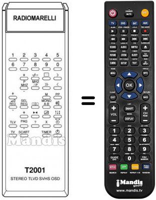 Replacement remote control T 2001