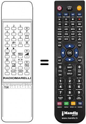 Replacement remote control T 30