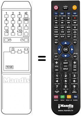 Replacement remote control TC 125