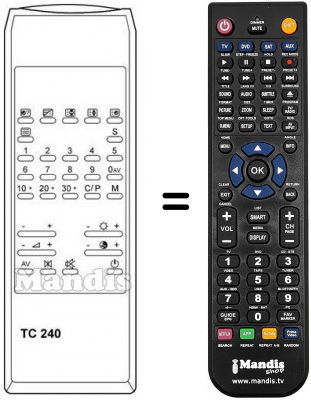 Replacement remote control TC 240