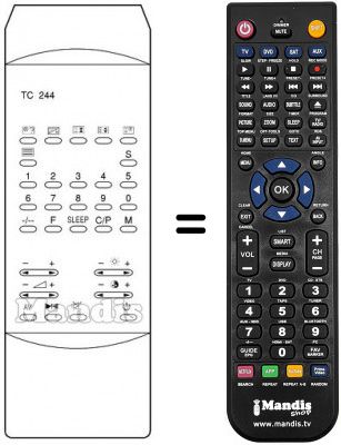 Replacement remote control TC 244