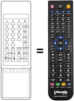 Replacement remote control TC 25072