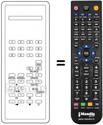 Replacement remote control TC 30 E