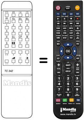 Replacement remote control TC 342