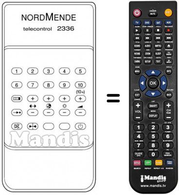 Replacement remote control TELECONTROL 2336