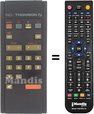 Replacement remote control TH C2 Replacement remote control TH C2