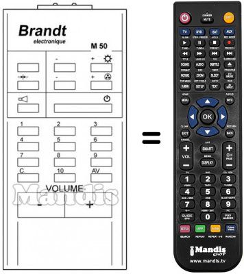 Replacement remote control Arc En Ciel D 36 FI