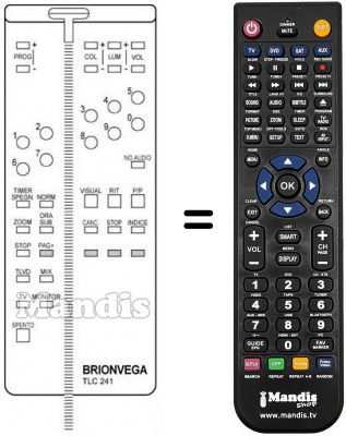 Replacement remote control TLC 241